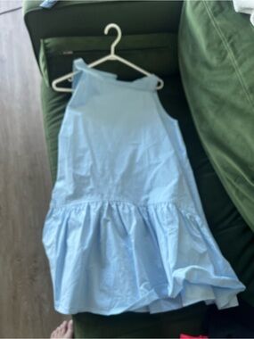 DISSH Light Blue Ruffle Hem Girls' Dress